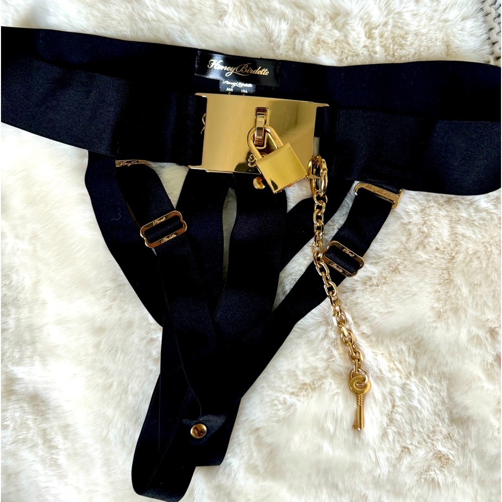 Honey Birdette Chastity Panty Thong Small
